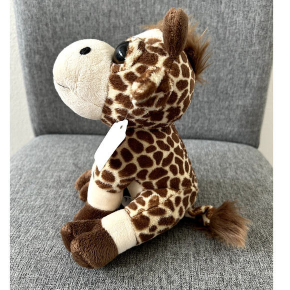 The Petting Zoo Plush Giraffe Bright Eye Stuffed Animal, 8” - Picture 2 of 4